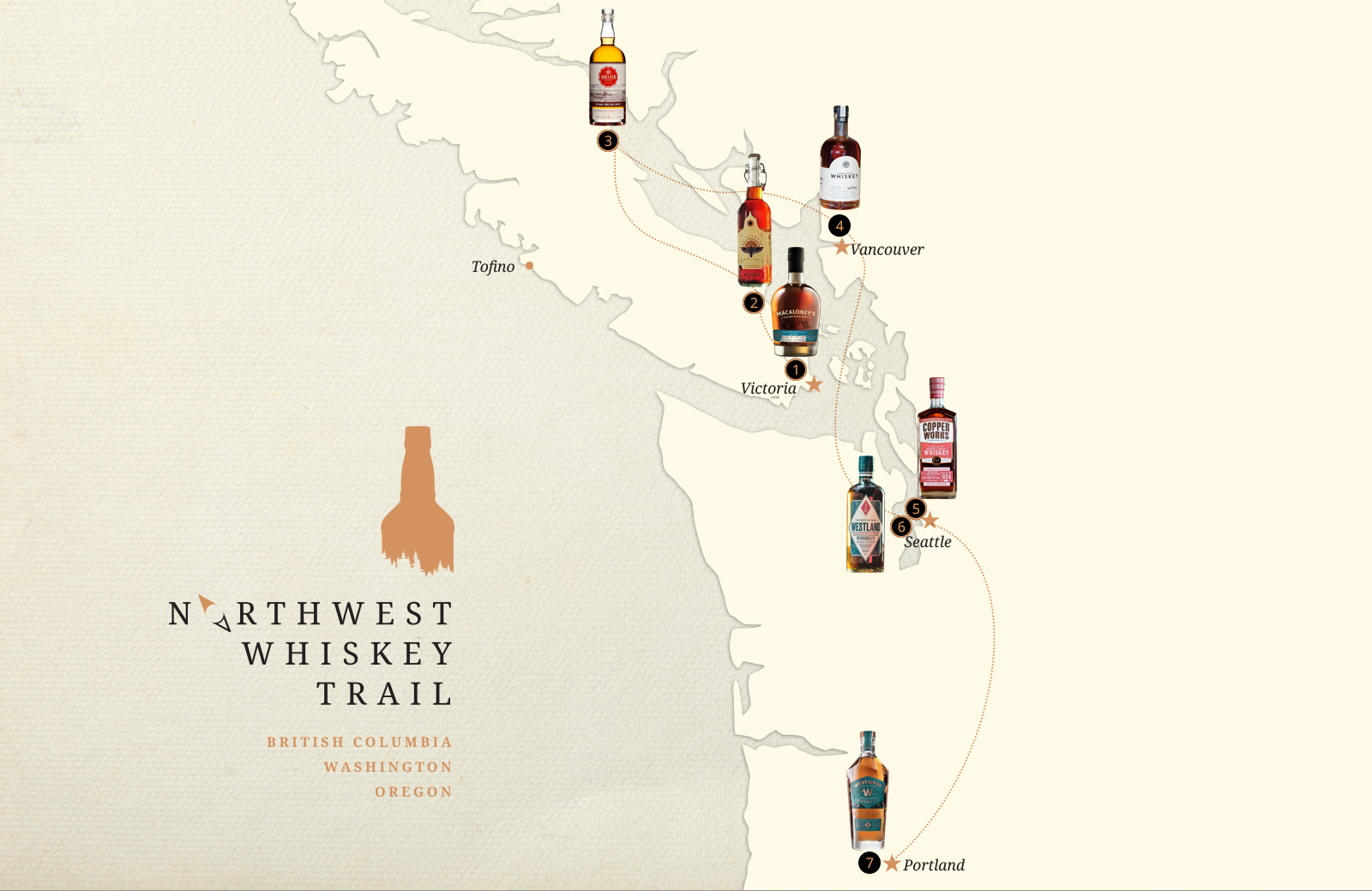 Northwest Whiskey Trail Map